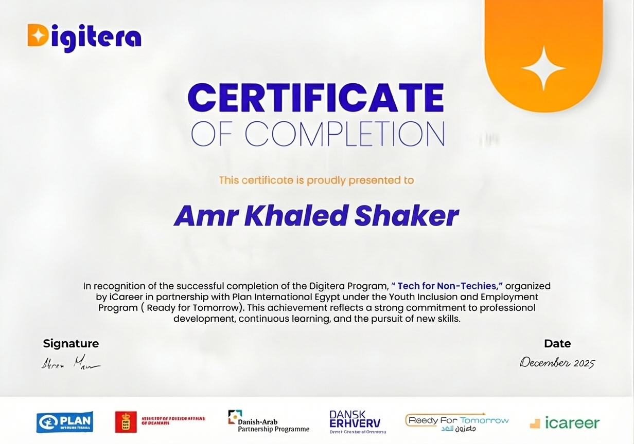 Digitera Certificate