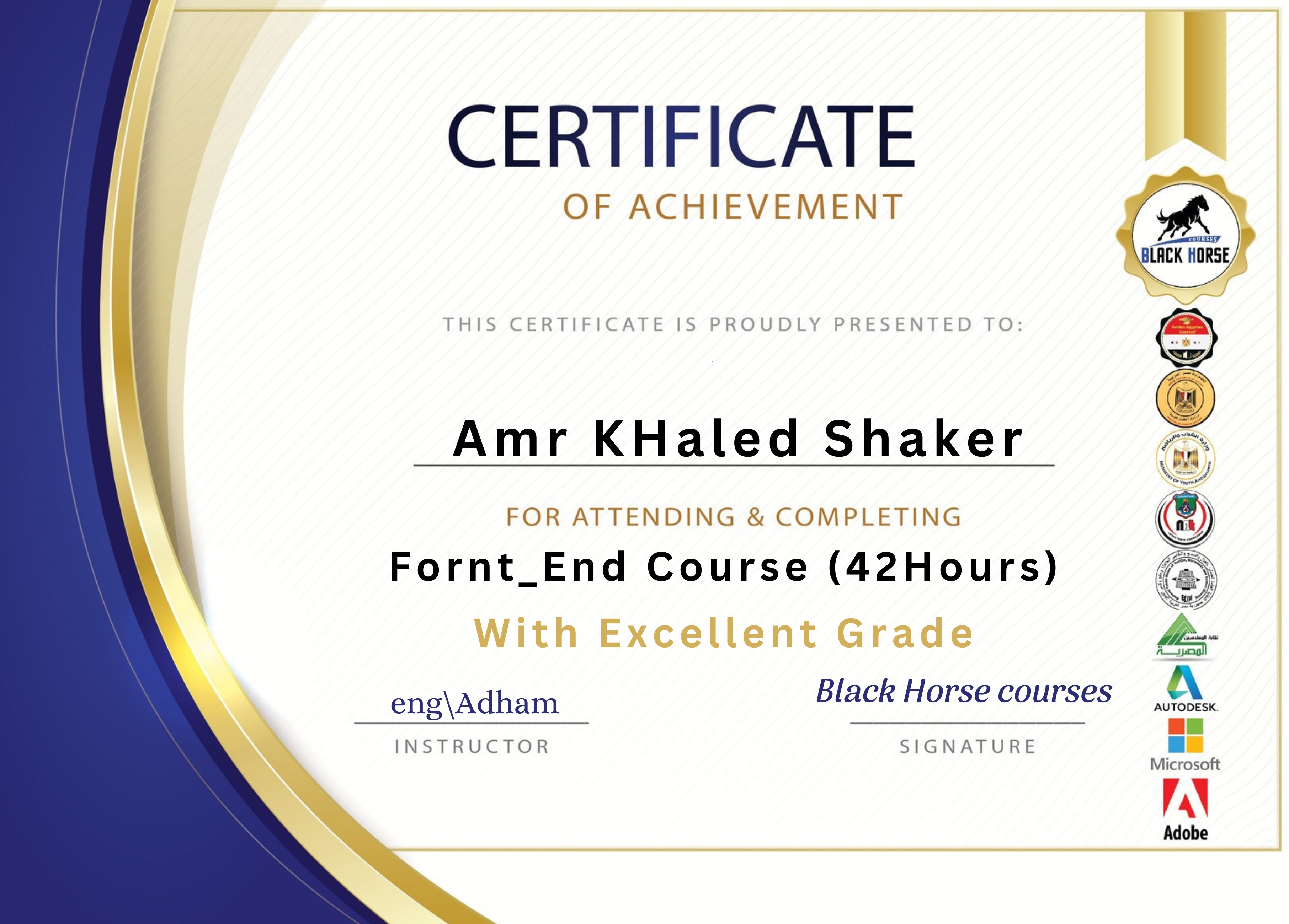 Front-End From Black Horse